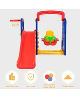 Vebreda 3-in-1 Toddler Climber and Swing Playset