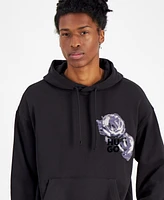 Hugo by Boss Men's Relaxed-Fit Floral Logo-Print Hoodie