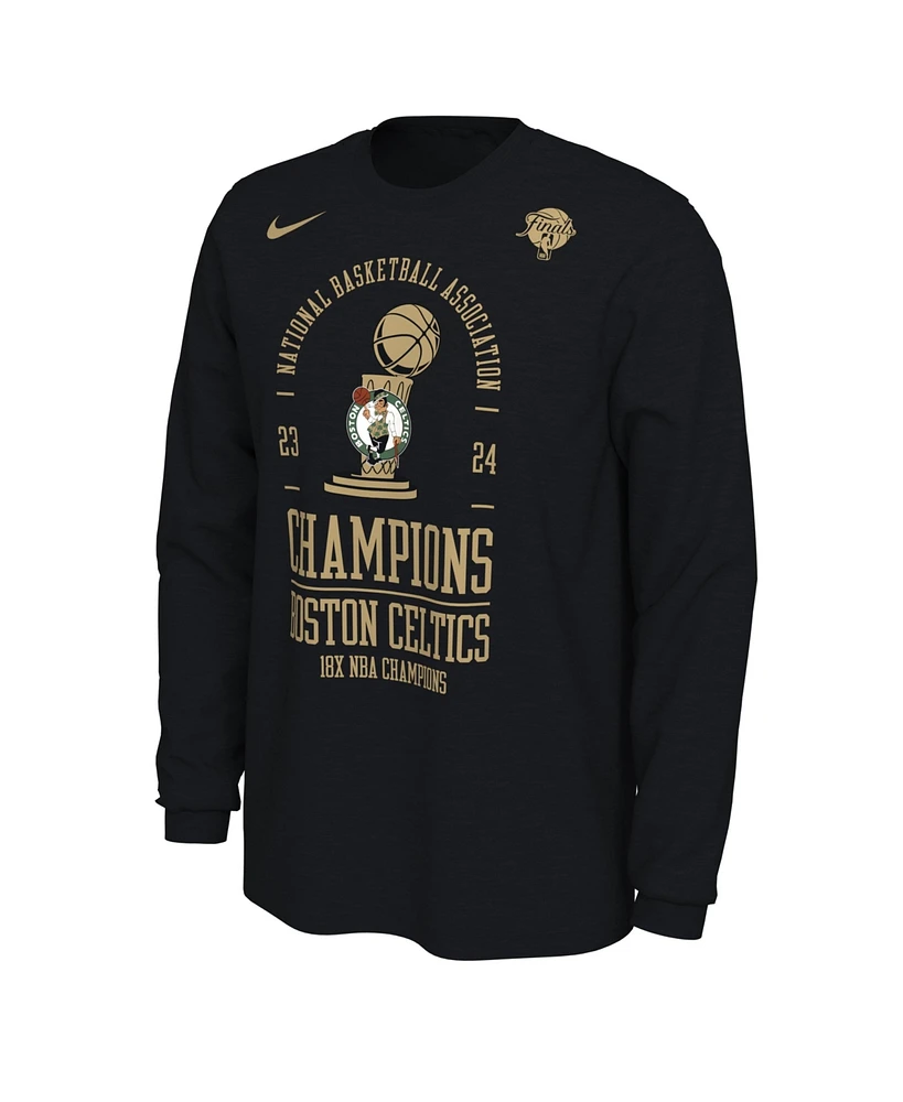 Nike Men's Boston Celtics 2024 Nba Finals Champions Locker Room Long Sleeve T-Shirt