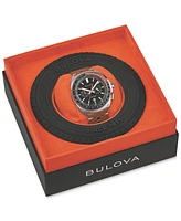 Bulova Men's Chronograph Racer Leather Strap Watch 42mm