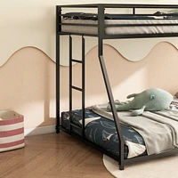 Adam Twin Over Full Metal Bunk, Black