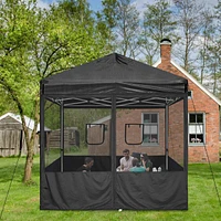 Yescom 4 Pcs Easy Pop Up 10 ft Canopy Tent Mesh Side Wall Netting Party Tent Shelter Sidewall