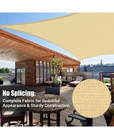 16x16 Ft Square Sun Shade Sail with Hardware Kit 97% Uv Block Top Canopy Patio