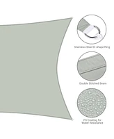 16x16 Ft 97% Uv Block Square Sun Shade Sail Top Canopy Outdoor Patio Yard 2 Pack