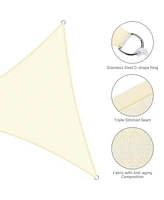 2 Pack 7 Ft 97% Uv Block Triangle Sun Shade Sail Canopy Outdoor Patio Garden