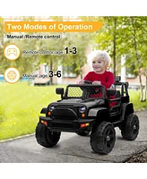 Yescom 12V Kids Ride On Truck Car Jeep with Remote Control, Led,3 Speeds