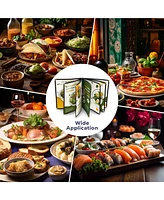 WeChef 20 Pack Restaurant Menu Covers 8.5 x 14 Book Style 7 Pages 14 Views Black