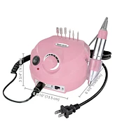 Byootique 30000RPM Pro Pink Electric Nail Drill File Buffer 6 Bits Manicure Pedicure Kit