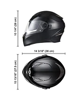 Ahr Run-F1 Dot Motorcycle Full Face Helmet Dual Visors Sun Shield Abs Air Vent Motorbike Touring