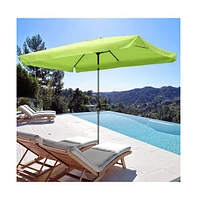 Yescom Rectangle Replacement Patio Umbrella Canopy Parasol Top Cover for 6 Ribs 6.5x10ft Umbrella