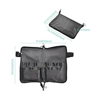 Byootique 2in1 Foldable Brush Holder Waist Zipper Bag Professional Multi Portable Cosmetic Makeup Pouch with Belt Strap