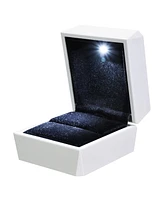 Yescom Led Light Diamond Ring Box White Velvet Jewelry Gift Wedding Engagement 10 Packs