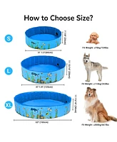 Foldable Pet Swimming Pool Anti-slip Pvc Portable Bath Tub for Dog Cat Outdoor