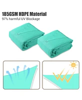 2 Pack 16x12 Ft 97% Uv Block Rectangle Hdpe Sun Shade Sail Heavy Duty Yard Pool