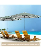 8 Ft Patio Umbrella Replacement Canopy Market Table Top Sunshade Cover Market