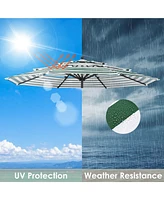 Yescom 9 Ft 3-Tier Patio Umbrella Replacement Canopy Market Table Top Market Pool