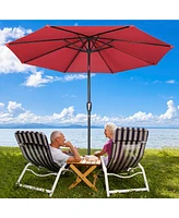 Yescom 10Ft UV50+ Aluminum Outdoor Table Patio Umbrella with Crank Tilt 3000PA Sunshade Deck Yard Garden Pool Balcony