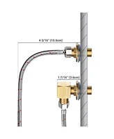 Aquaterior Wall Mount Faucet Installation Kit for Commercial Sink Backsplash