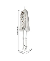 Yescom Life Size Skeleton Poseable Full Size Two Head 5.4Ft Halloween Party Decoration Haunted House 2024