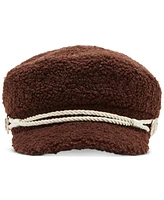 Steve Madden Women's Rope-Trim Fleece Baker Boy Hat