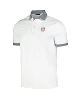 Levelwear Men's White Usmnt Thomas Performance Polo Shirt