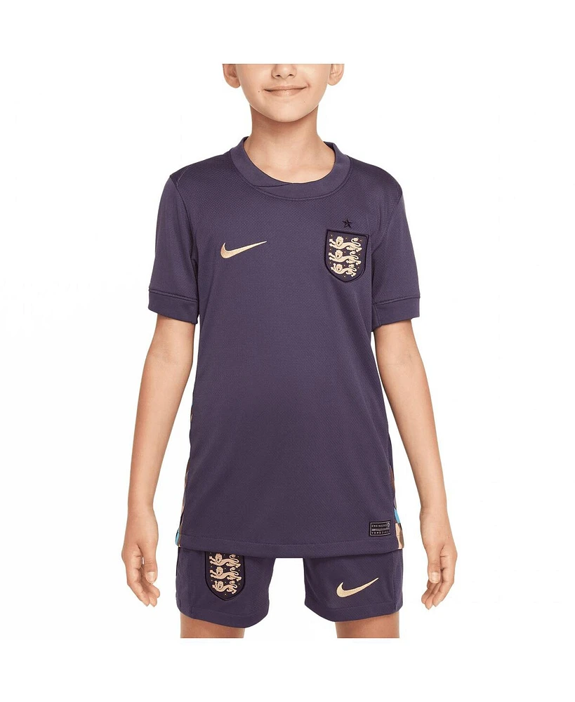 Nike Big Boys and Girls Purple England National Team 2024 Away Replica Blank Jersey