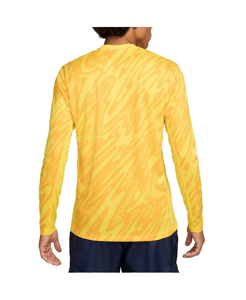 Nike Men's Yellow France National Team 2024 Goalkeeper Replica Stadium Long Sleeve Jersey