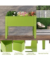 24.5 x 12.5 Inch Outdoor Elevated Garden Plant Stand Flower Bed Box