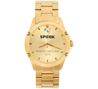 Spgbk Watches Unisex Fayetteville Gold-Tone Stainless Steel Bracelet Watch 44mm