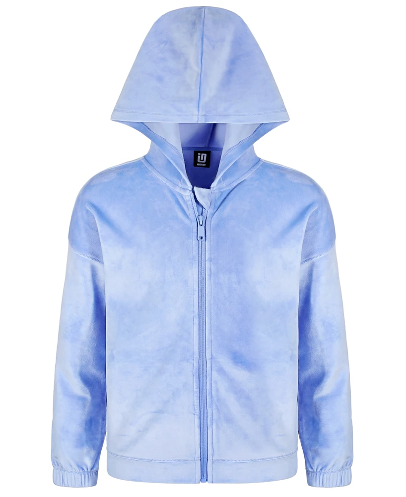 Id Ideology Big Girls Full-Zip Velour Hoodie, Created for Macy's