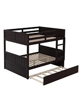 Simplie Fun Full Over Full Bunk Bed With Twin Size Trundle