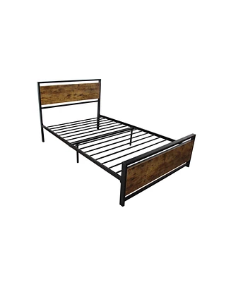 Simplie Fun Twin Size Metal Bed Sturdy System Metal Bed Frame, Modern Style And Comfort To Any Bedroom