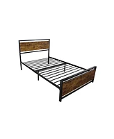 Simplie Fun Twin Size Metal Bed Sturdy System Metal Bed Frame, Modern Style And Comfort To Any Bedroom