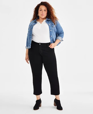 Style & Co Plus Mid-Rise Girlfriend Jeans, Created for Macy's