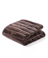 Hotel Collection Channeled Faux Fur Throw, 50" x 60", Exclusively at Macy's