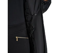 Karl Lagerfeld Paris Women's Hooded Quilt-Lined Raincoat