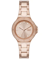 Dkny Women's Chambers Three-Hand Rose Gold-Tone Stainless Steel Watch 34MM - Rose Gold