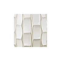 Cosgrove Mid Century Modern Coastal Table Lamp 32.75" Tall Ceramic White Handcrafted Beige Fabric Drum Shade Decor for Living Room Bedroom House Bedsi