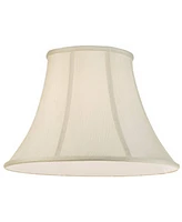 Creme Large Bell Lamp Shade 9" Top x 18" Bottom x 13" Slant x 12.5" High (Spider) Replacement with Harp and Finial - Imperial Shade