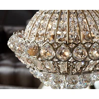Vienna Full Spectrum Wallingford Antique Brass Gold Chandelier Lighting 16" Wide Clear Crystal Shade 6-Light Fixture for Dining Room House Foyer Entry