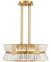 Vienna Full Spectrum Melwick Soft Gold Chandelier Lighting 28" Wide Modern Crystal Hourglass Shade 12-Light Fixture for Dining Room House Home Foyer K