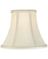 Set of 2 Bell Lamp Shades Cream Medium 4.5" Top x 8.5" Bottom x 7" High Spider with Replacement Harp and Finial Fitting - Imperial Shade