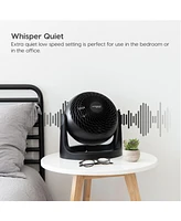 Iris Usa Woozoo Fan, Small Oscillating Desk Fan, Table Air Circulator, 3 Speeds, 52ft Max Air Distance, 12 Inches, 112° Adjustable Tilt