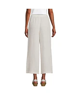 Lands' End Women's High Rise Gauze Crop Pants