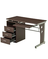 Streamdale Furniture Computer Desk With Ample Storage, Chocolate