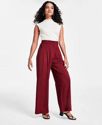 Bar Iii Petite Wide-Leg Pants