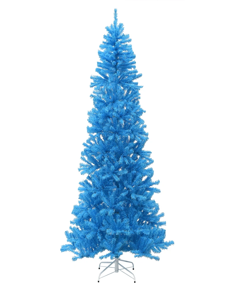 National Tree Company 7.5 ft. Light Blue Tree with White Stand