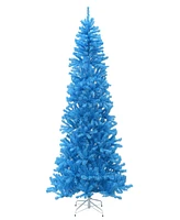 National Tree Company 7.5 ft. Light Blue Tree with White Stand