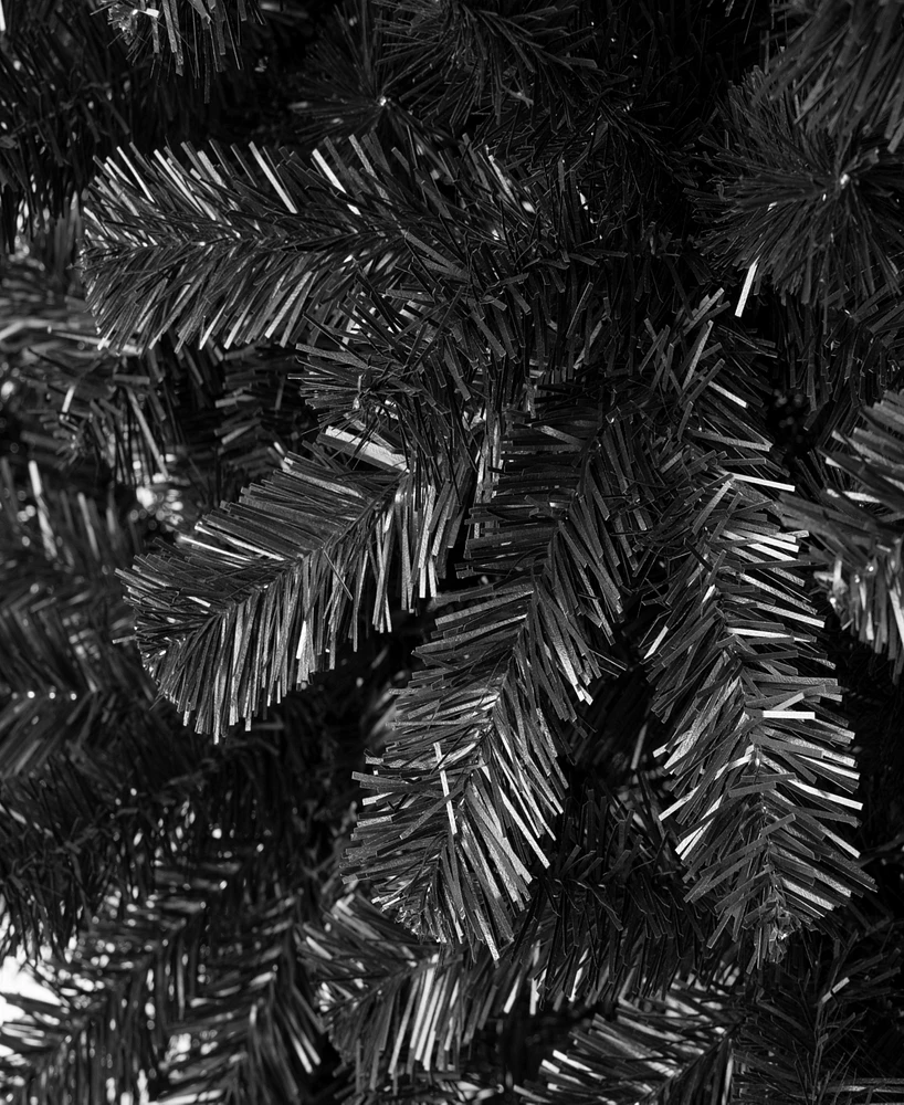 National Tree Company First Traditions Color Pop Black Hinged Tree 7.5 ft