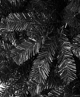 National Tree Company First Traditions Color Pop Black Hinged Tree 7.5 ft